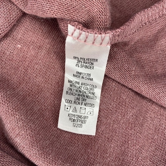 NWT Nine Britton Pink Henley Comfy Cozy Knit Long Sleeve Top, Petite Medium NEW - Picture 4 of 5
